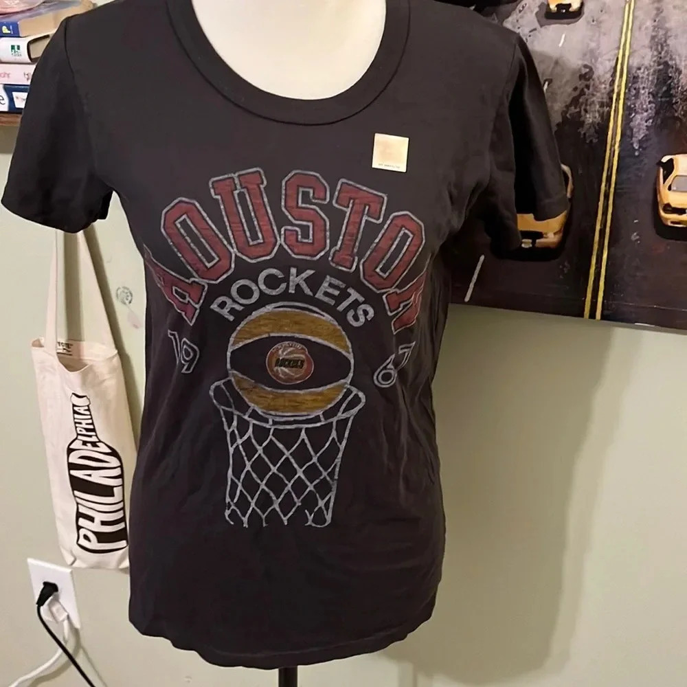 Junk Food Clothing Houston Rockets Black Graphic Tee